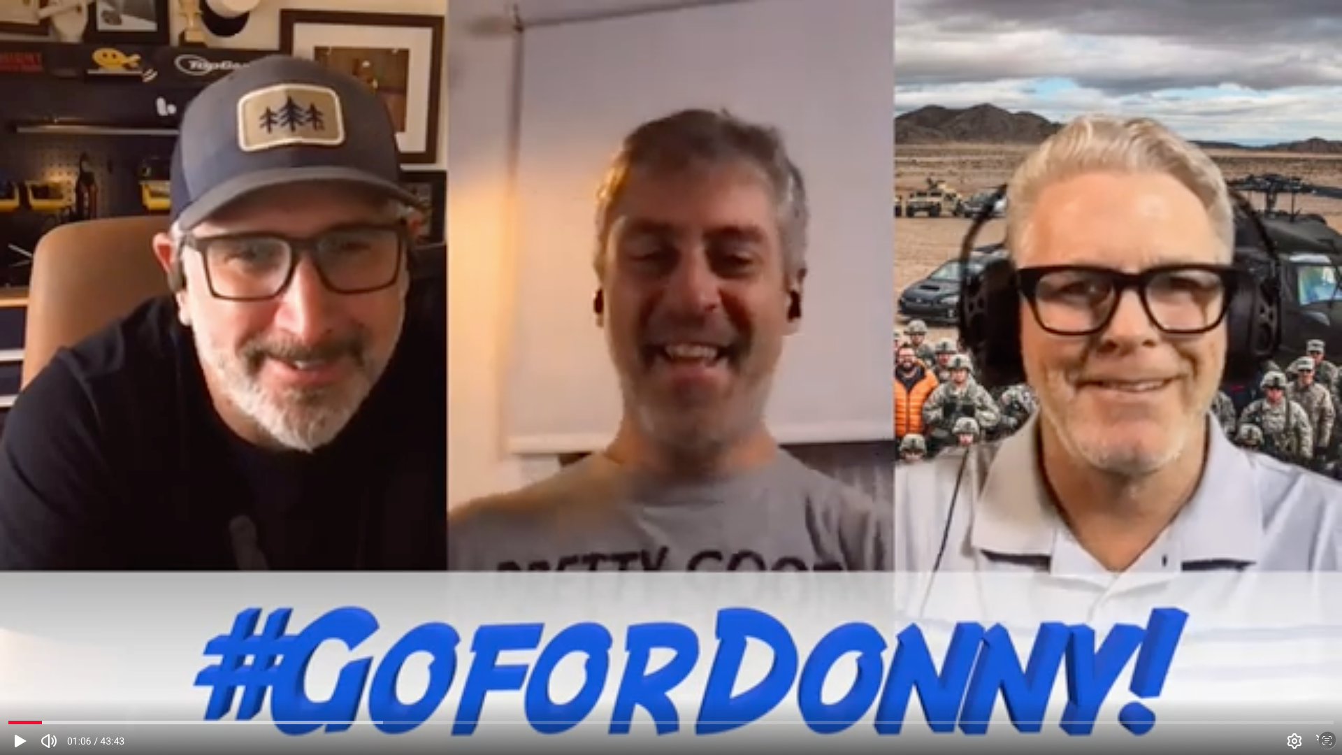 Three-way video call from the Rupert Smith and Dan de Castro episode